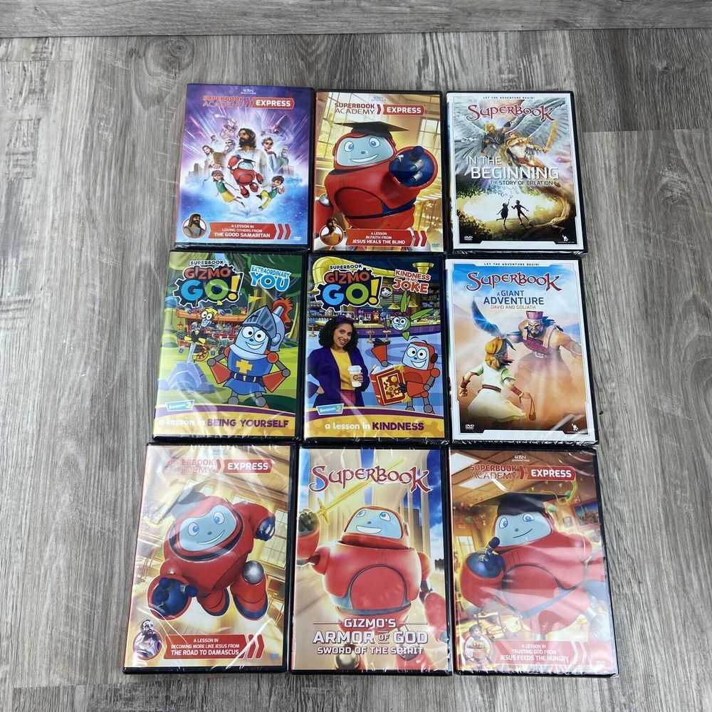 Superbook DVD‎ Lot Explorer Christian Cartoon Bible Study Home School VBS Gizmo